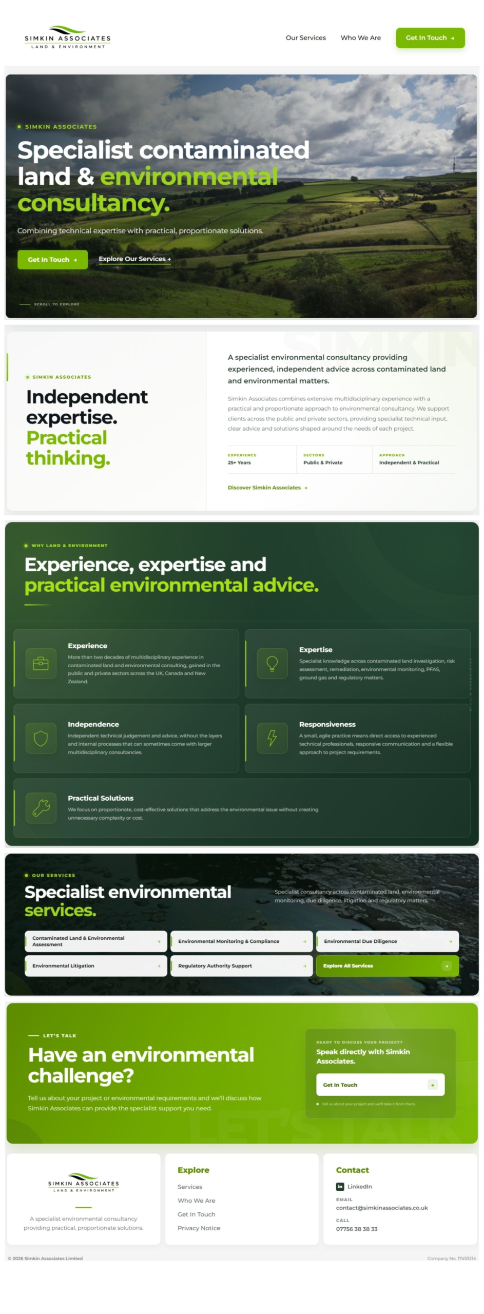 Simkin Associates website designed by Theo Ramwell