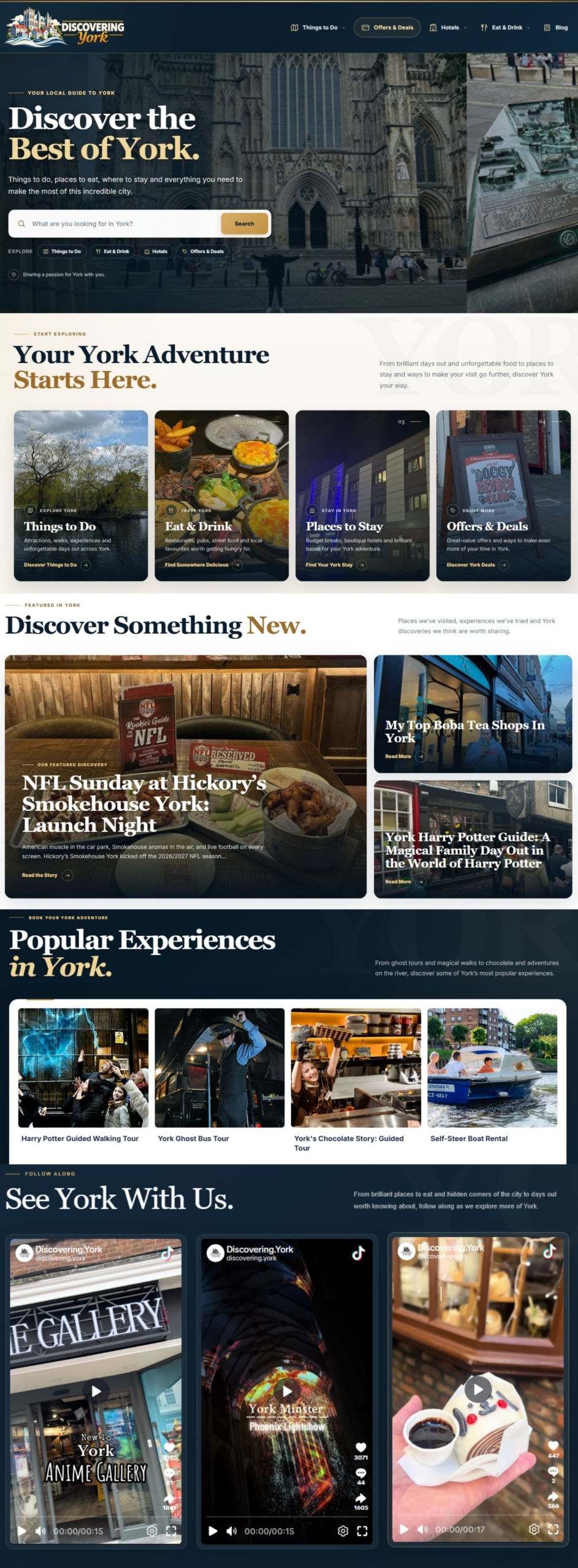 Discovering York website designed by Theo Ramwell
