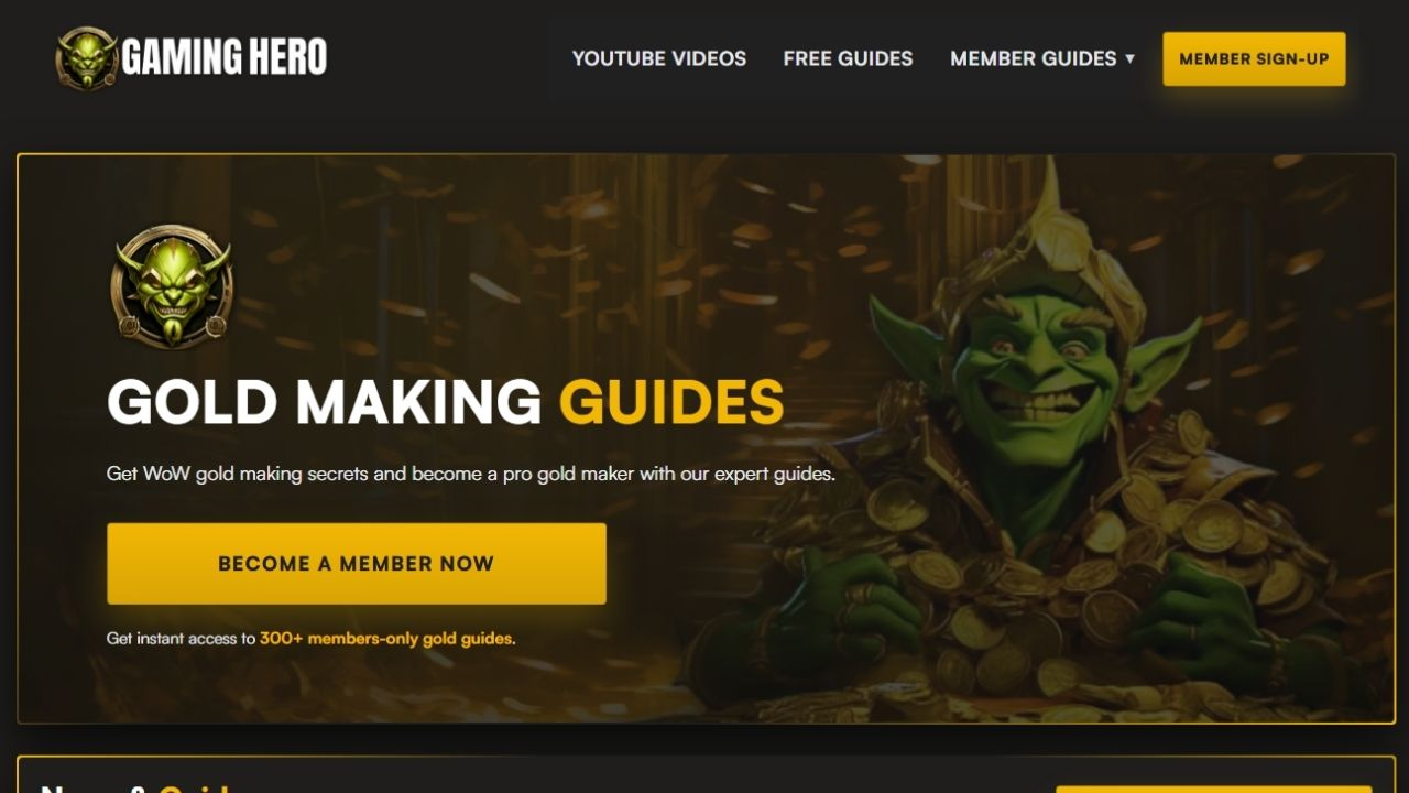 Gaming Hero website designed by Theo Ramwell