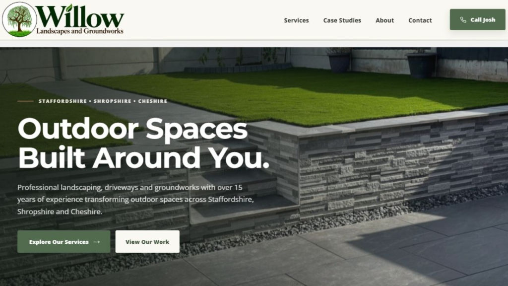 Willow Landscapes: Building a Website & Online Presence for a Local Business